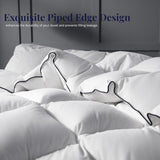 Goose Down Duvet Insert Queen - All Season Cool Touch, 100% Cotton Shell for Hot Sleepers, Lightweig