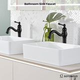 Vessel Sink Faucet 360° Swivel Spout Single Handle Tall Bathroom Faucet 1 Hole Farmhouse Lavatory Washbasin Mixer Tap
