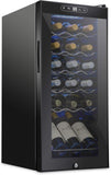 18 Bottle Compressor Wine Cooler Refrigerator w/Lock - Large Freestanding Wine C