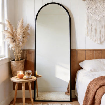 Arched Full Length Floor Mirror 64"x21", Body Standing Mirror