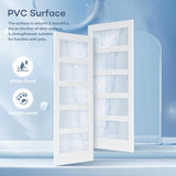 Double 24×84 Inch Glass Barn Door Slab and 8ft Hardware Kit Included, 5 Frosted Glass, LVL Wood Pane