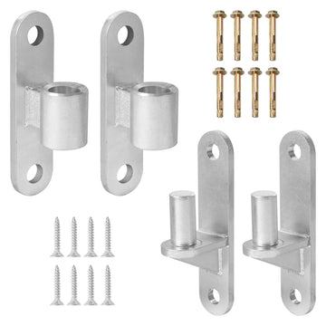 2 Set Heavy Duty Gate Hinges, Wall Mount Gate Hinges 5/8'' Pin Fence Post Hinge Set for Wooden or Concrete Fence Gate