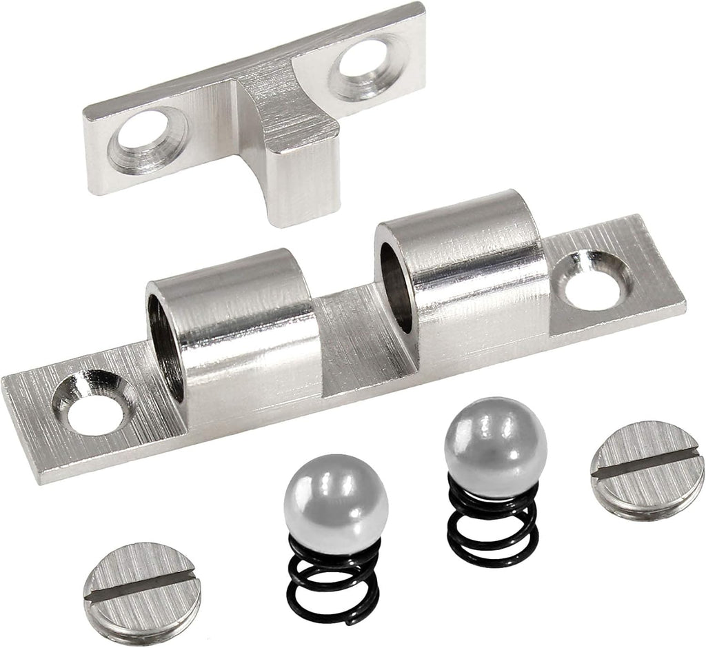 12Pcs 2"/ 50mm Double Ball Tension Roller Catch Latch, Solid Brass Hardware Fitting with Screws & Furniture Door