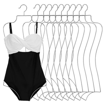 10 Pcs Silver Bathing Suit Hangers, Lingerie Organizer for Women
