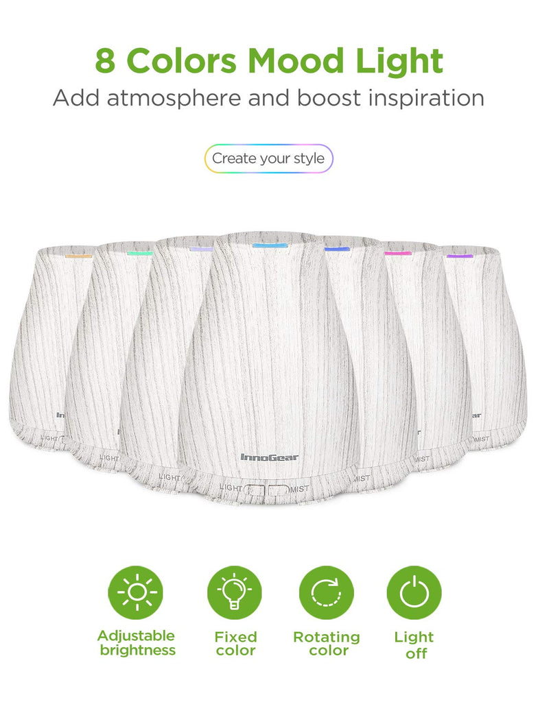 100ml Essential Oil Diffuser with 6 Oils Gift Set, Grey