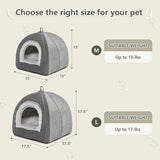 Cat Bed Cave-Cat Beds for Indoor Cats,Kittens and Small Pets,Soft and Warm Cats House Tent Bed,Foldable and Washable