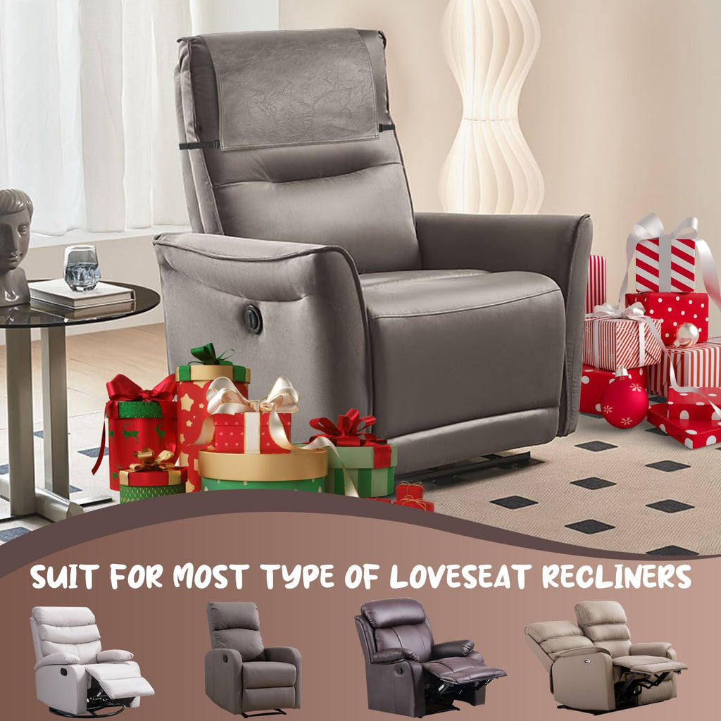 Recliner Headrest Protector, Non Slip Waterproof Headrest Cover, Leather Recliner Headrest Cover for