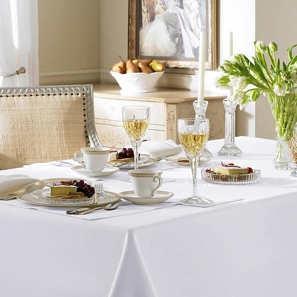 6 Pack White Table Cloths 70x120 Inch for 6-8 Ft Rectangle Tables