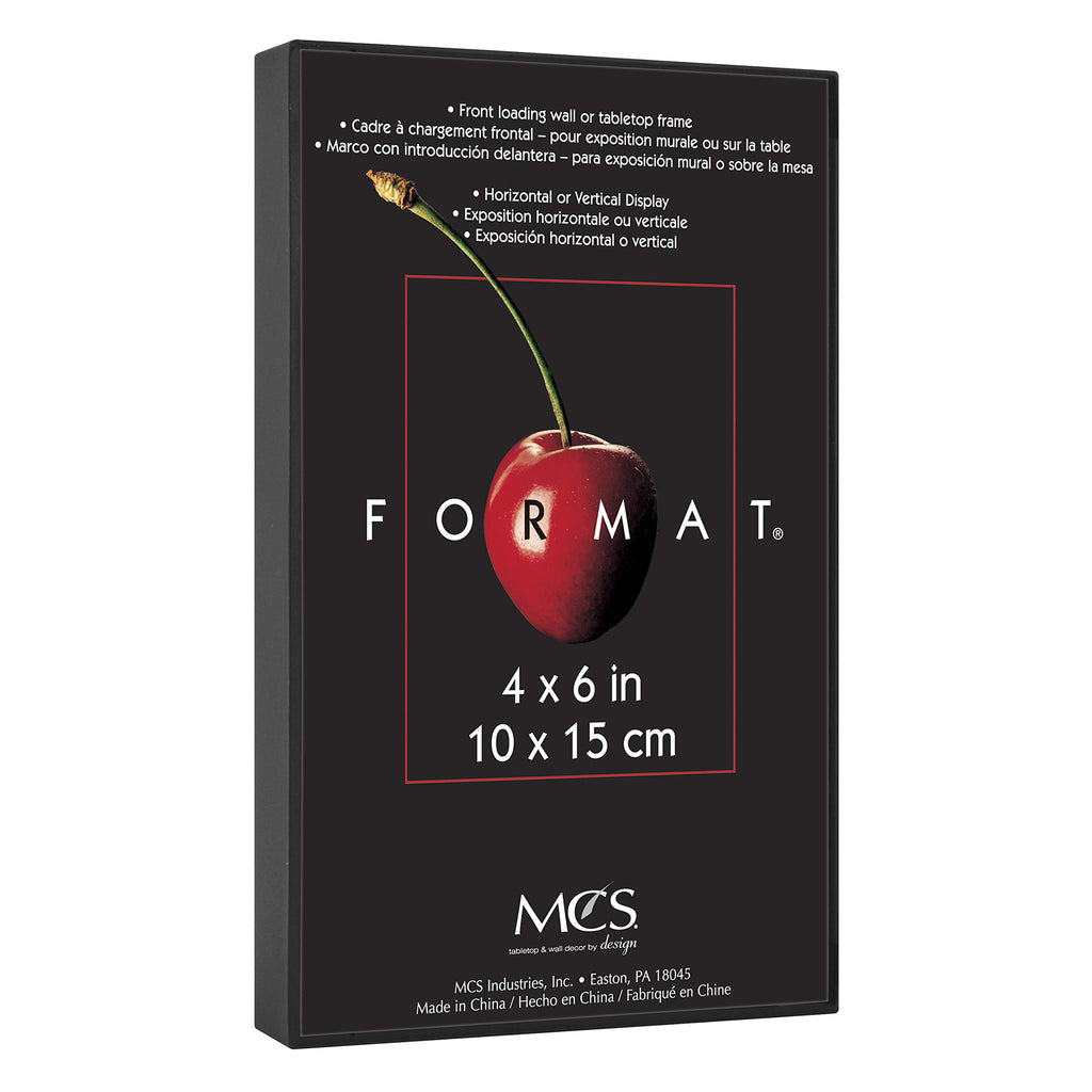 Format Picture Frame, 4x6, Black, Tabletop Easel, 12-Pack