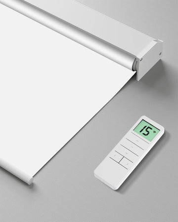 Motorized Roller Shade, Blackout Smart Window Blind with Remote