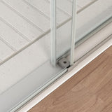 Frameless Shower Door, 51-55" W x 76" H Sliding Shower Door with Handle