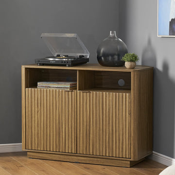 Brooklyn Corner Storage Cabinet, Mid Century Modern Buffet, Entertainment Center, Storage Cabinet with Doors and