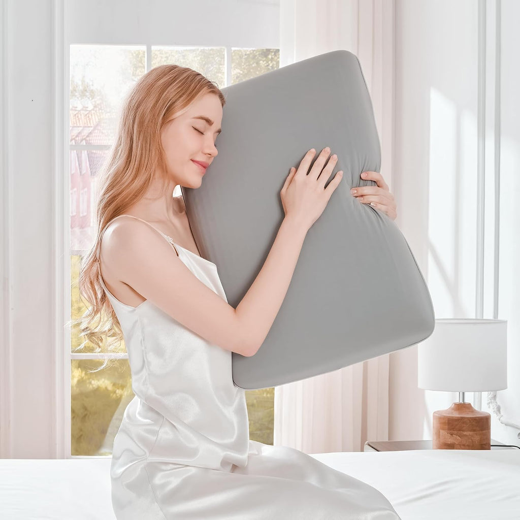 Gel Cooling Pillows for Hot Sleepers, Cooling Memory Foam Pillow with Reversible & Removable Cover, Cold Pillow for