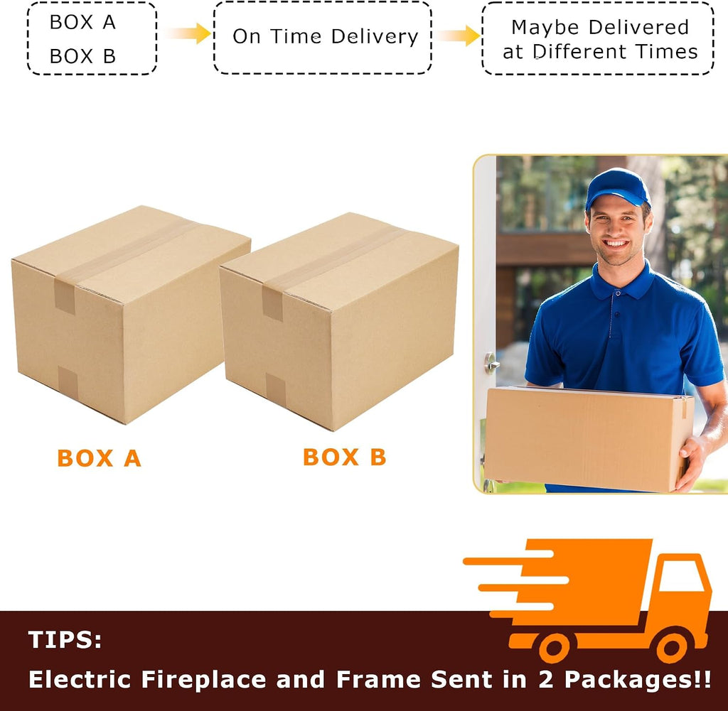 42 inch Electric Fireplace with Mantel, Portable Freestanding Wood Stove with Remote Control, 23'' Fireplace Insert