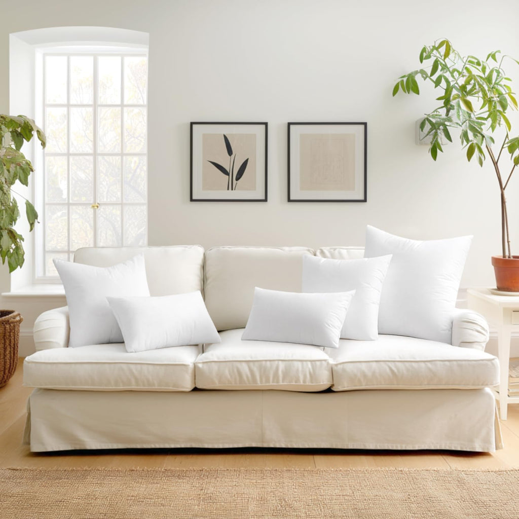 Throw Pillow Inserts 18x18 Inches with 100% Virgin Filling - Set of 2