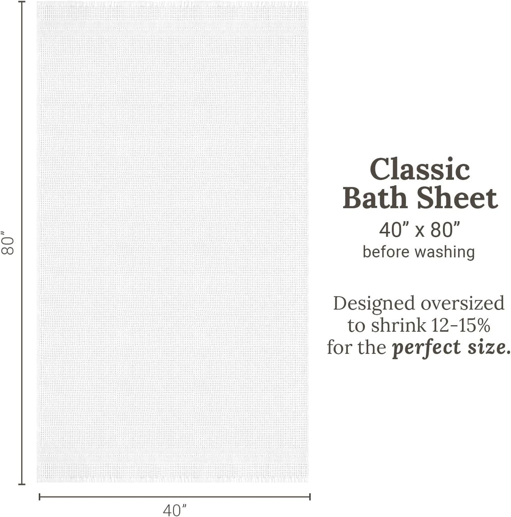 Waffle Bath Sheet Large Bath Towels Quick Dry Thin Body Towels, 40x80 Oversized Bath Towels for Adults, Classic Style