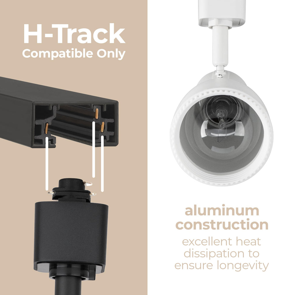 Luma Collection 3-Light 48in Field Cuttable LED Track Lighting Kit with 3 E26 Base Socket (Lamp Sold Separately)