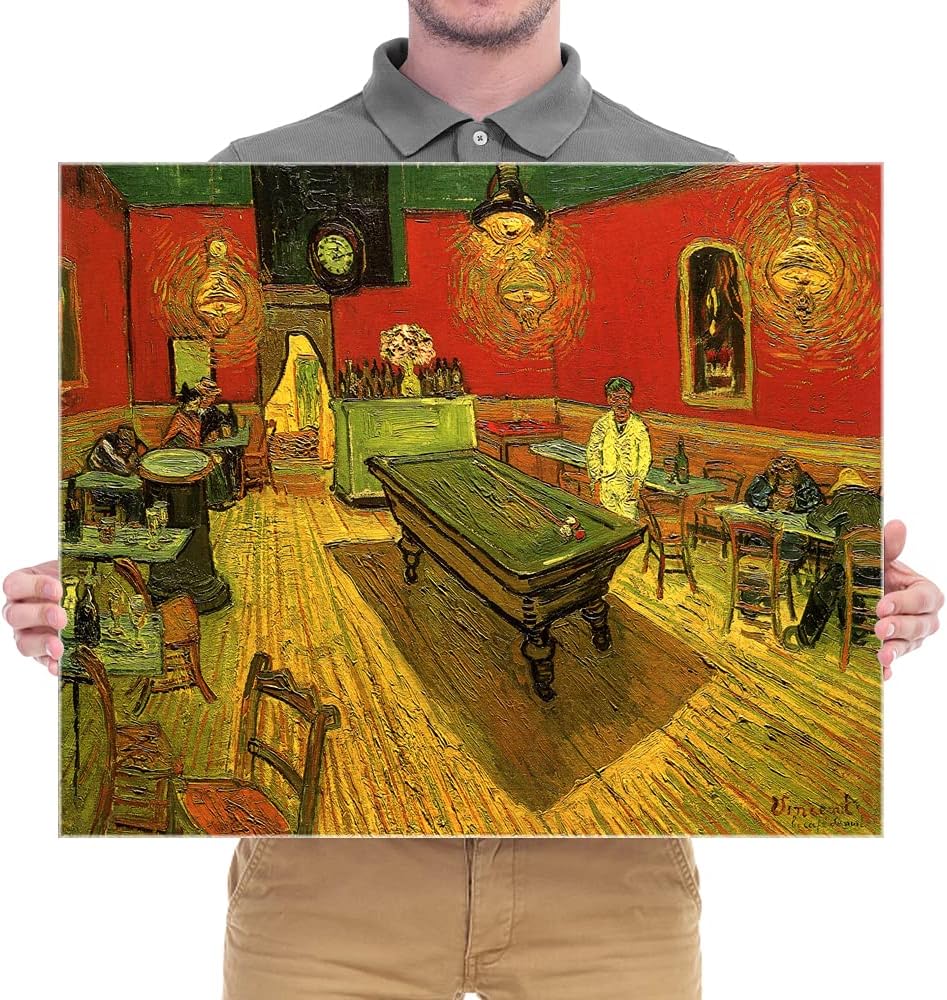 Large Classic Canvas Prints Wall Art The Night Cafe in the Place Lamartine in Arles by Van Gogh Famous Abstract Oil