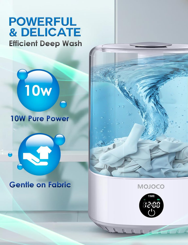Mini Washing Machine - 4L Small Portable Washing Machine with 3 Wash Modes for Underwear, Socks & Baby Clothes