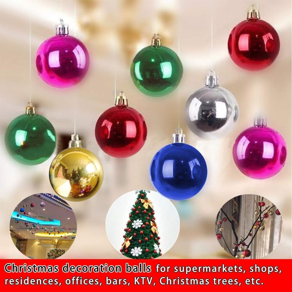 2.36' Shatterproof Christmas Ball Ornaments - Assorted Theme Decorations - Set of 24