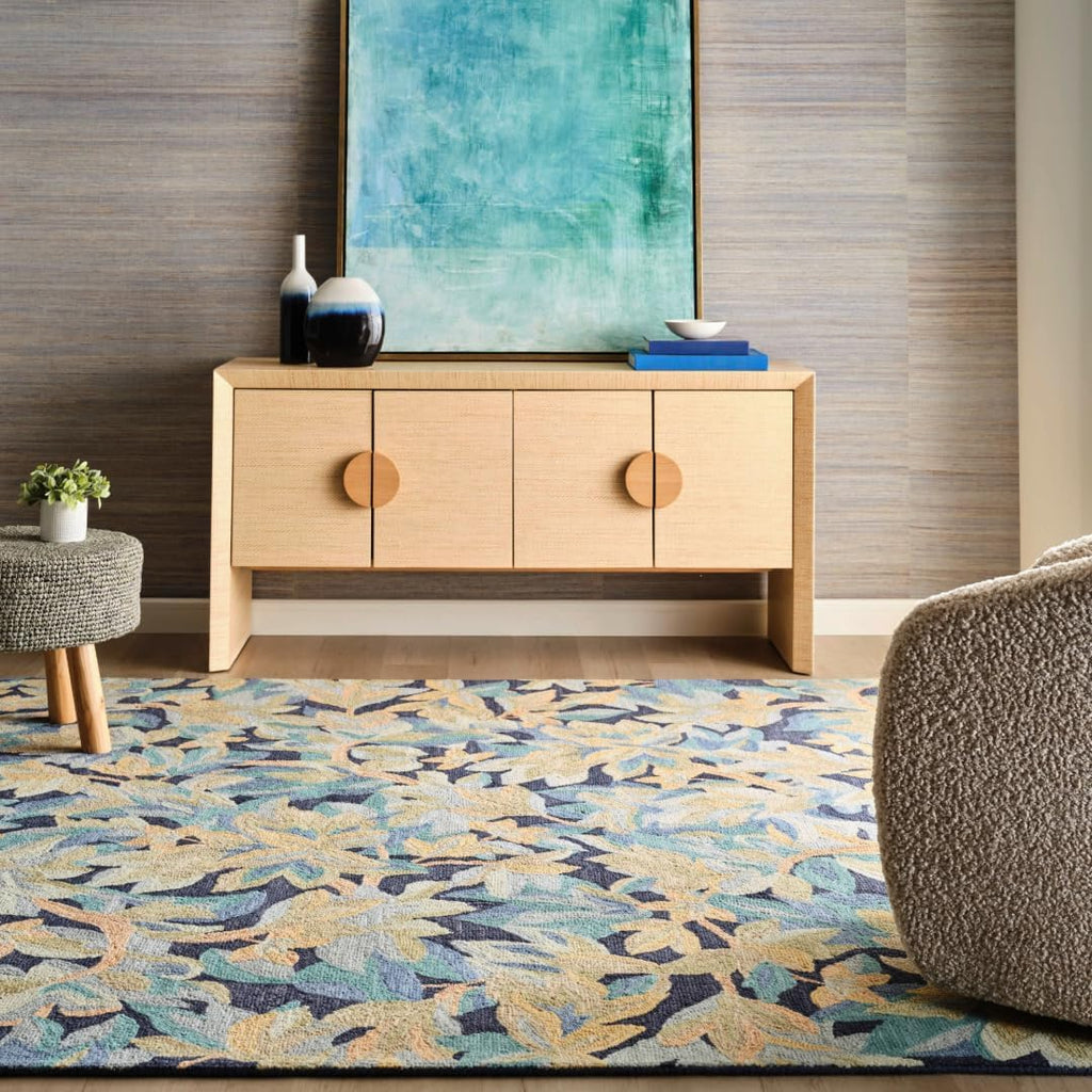 Avalonian Wool Area Rug 8' X 10' Blue