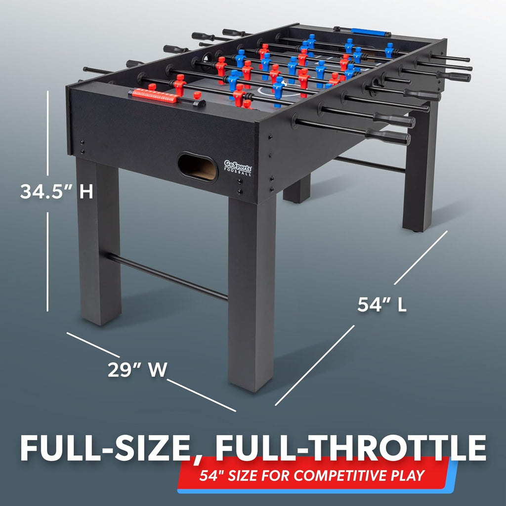54 Inch Full Foosball Table for Adults - Perfect for Home, Office or Game Room - Choose Color