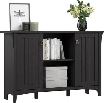 Home Salinas Accent Storage Cabinet with Doors in Vintage Black