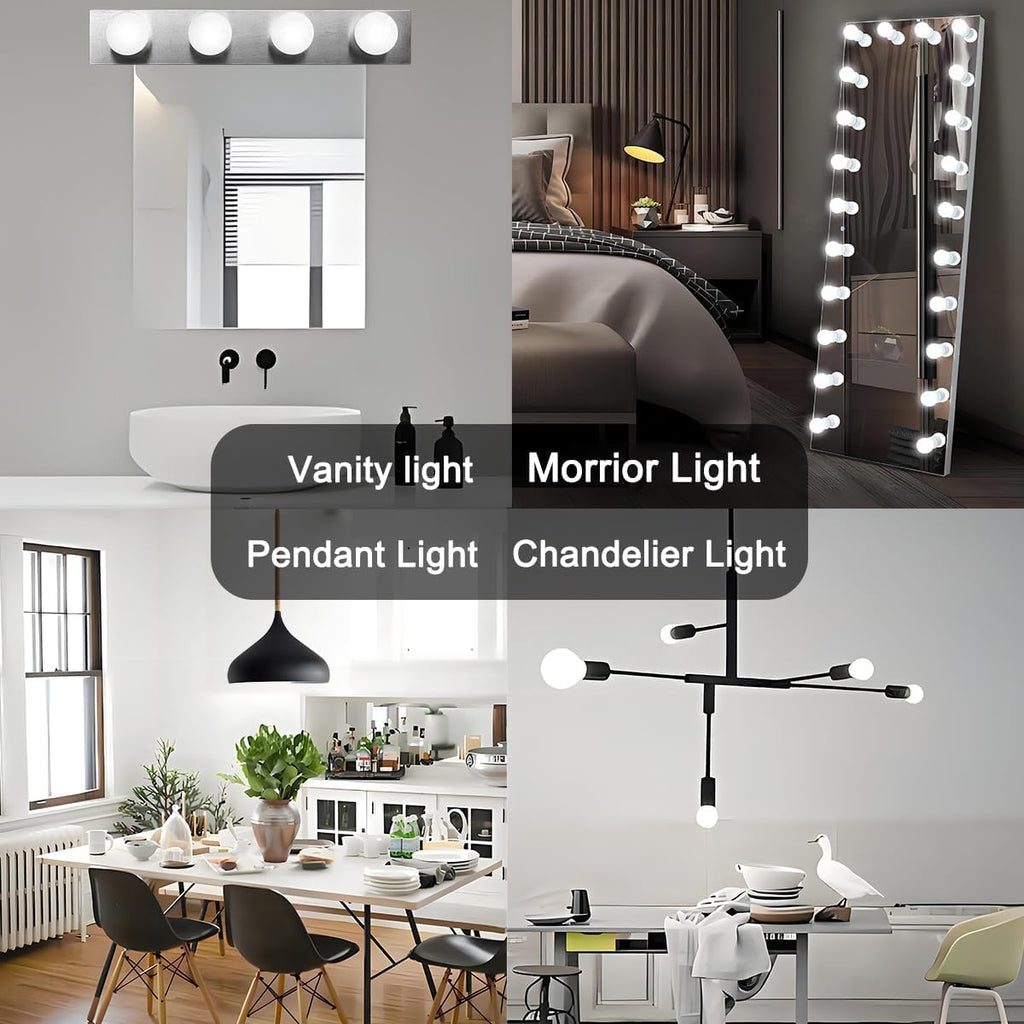 G25 Globe Light Bulbs, App-Controlled Vanity Light Bulbs via Bluetooth Mesh,1600 Million Colors, 600LM, 6W, 60W