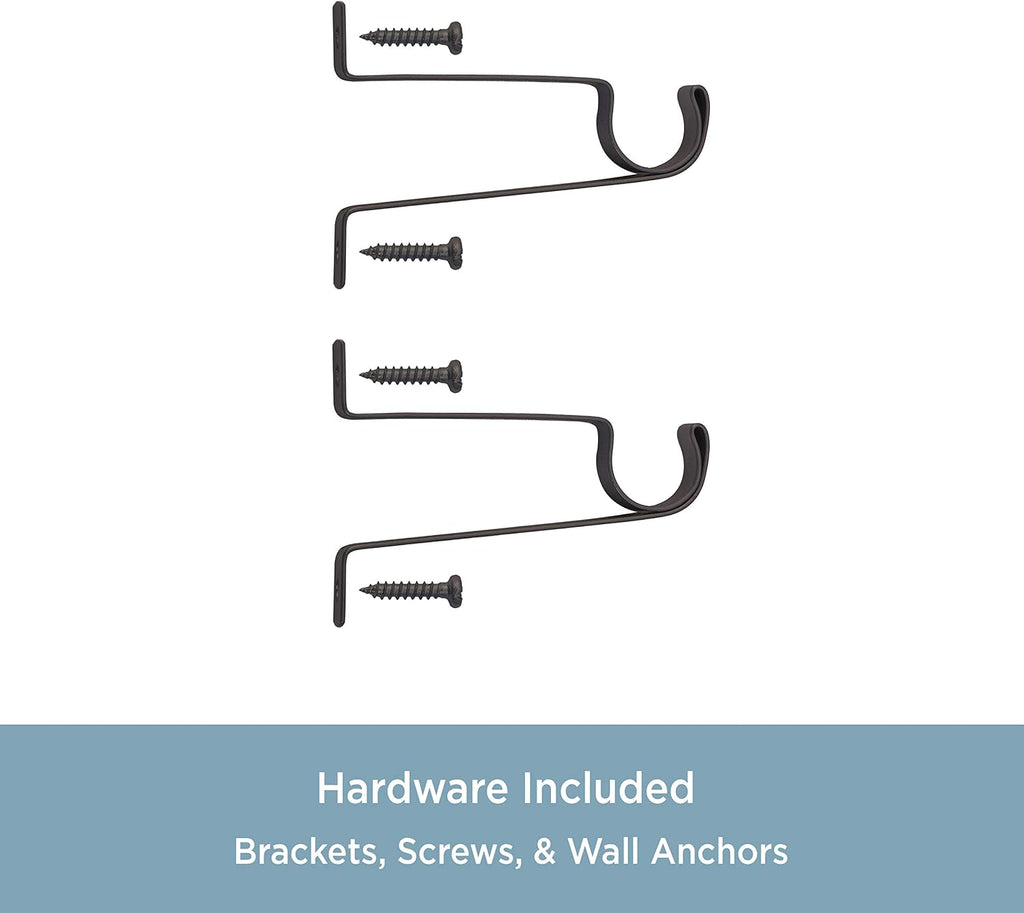 Serena Window Curtain Rod, Chocolate Brown