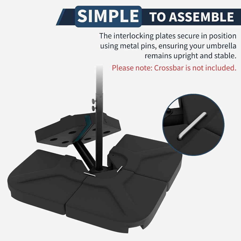 4-Piece 230LBS Cantilever Offset Patio Umbrella Base