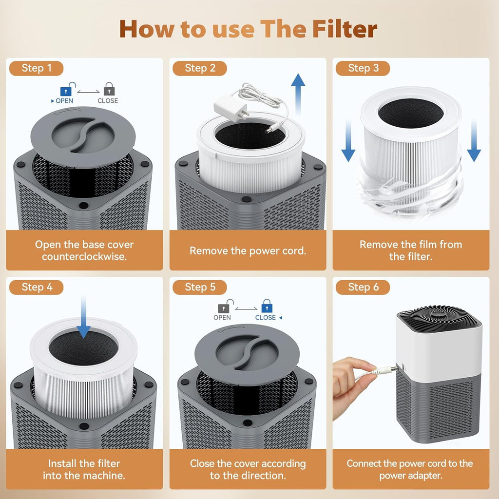 Air Purifiers for Home Large Room up to 1750 Sq Ft, H13 True HEPA Filter Air Purifiers for Bedroom S