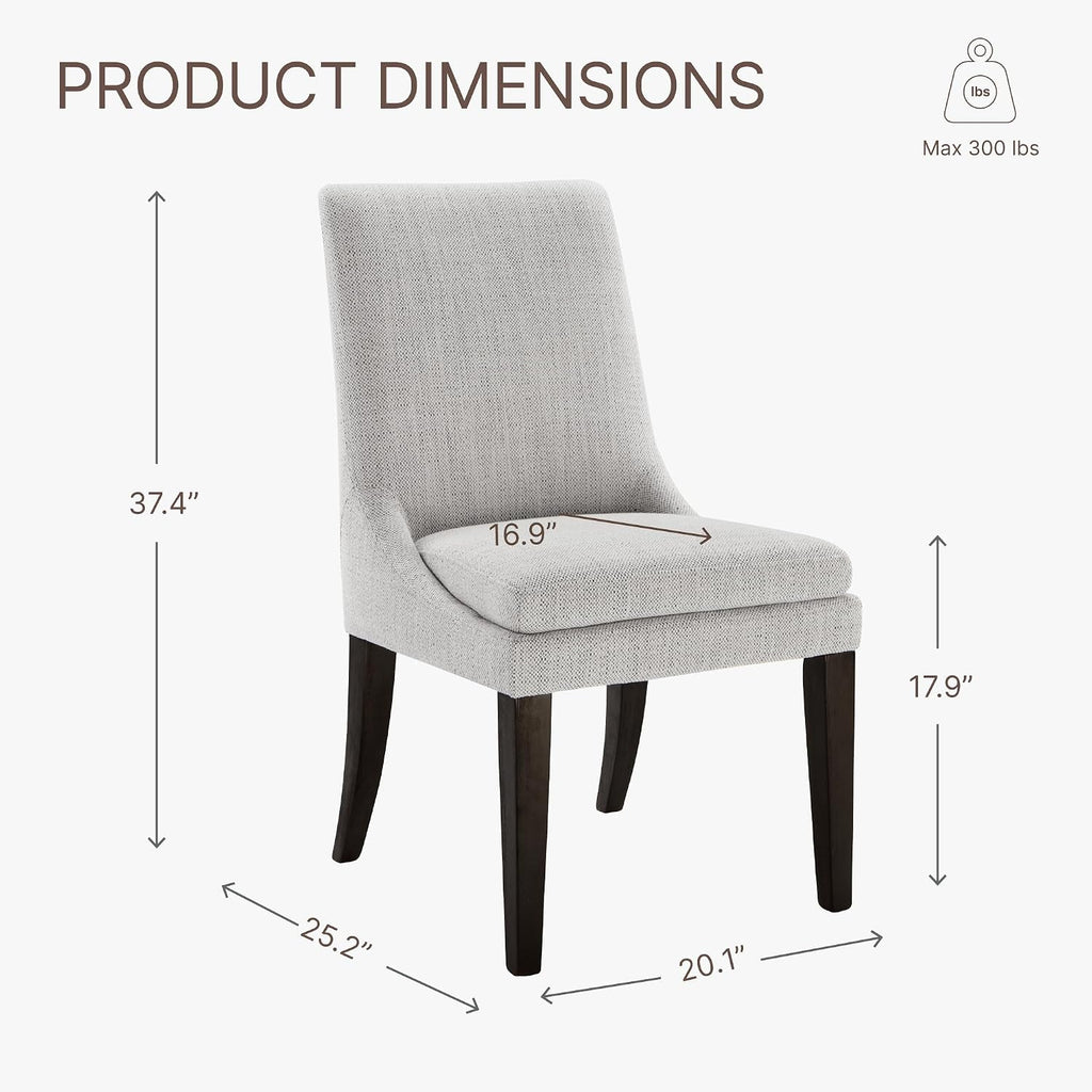 Upholstered Dining Chairs Modern Sidechair Performance Fabric High Back Armlesschair for Diningroom Kitchen,Linen,Set