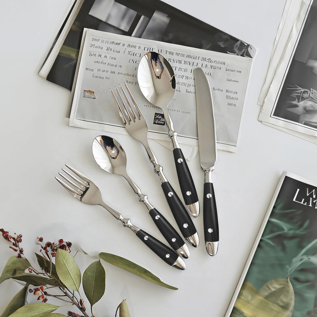Silverware Set For 8, 40 Piece Stainless Steel Flatware Cutlery Set