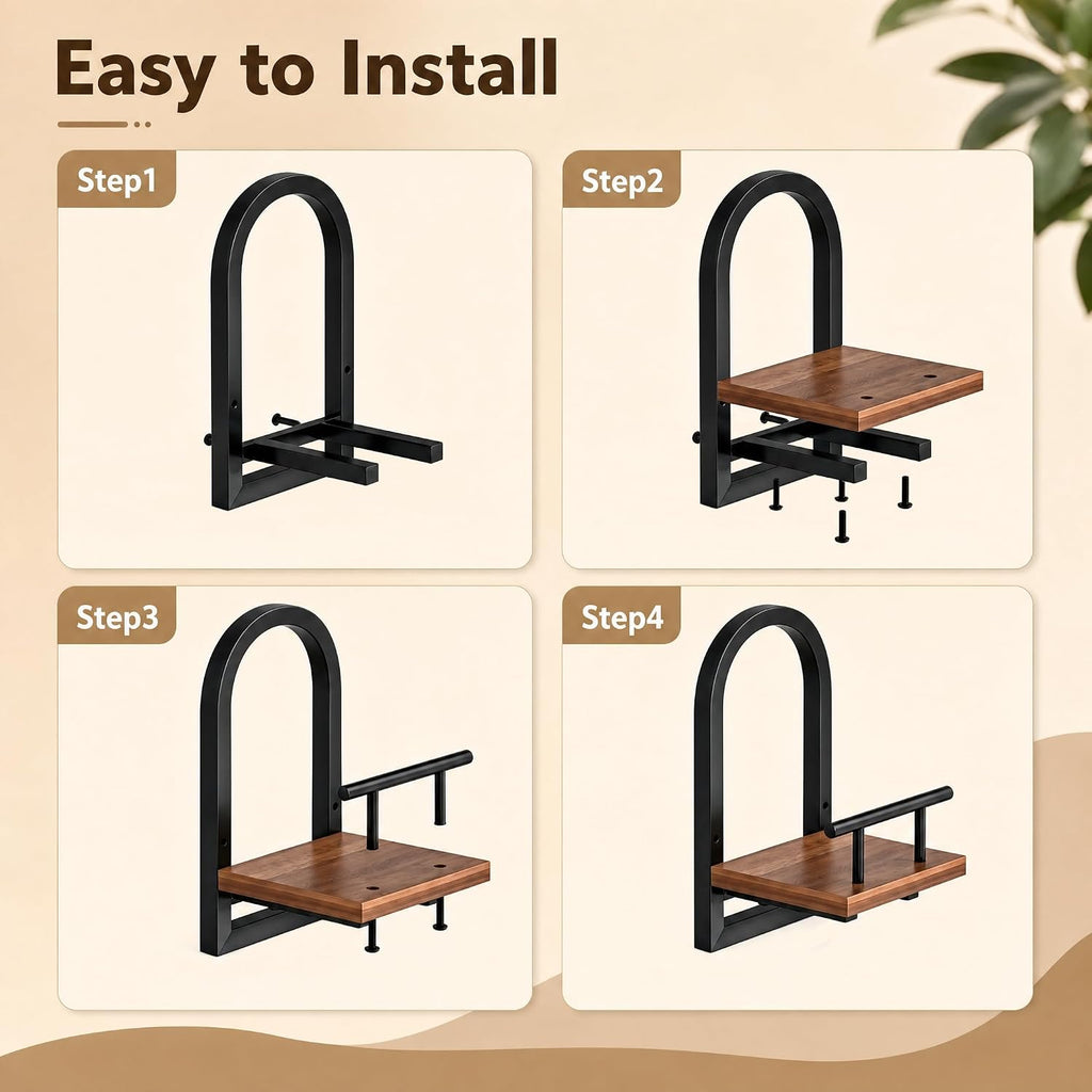 Floating Shelves Set for 3, Wall Plant Holder Shelf, Wall Planters | Wall Planters for Indoor Plants, Hanging Shelves