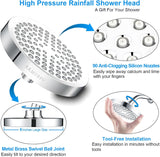 High Pressure Rainfall Shower Head, 6 Inches Luxury Modern Showerhead with Perfect Adjustable Replacement