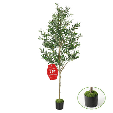 7FT Artificial Olive Tree Indoor Tall Faux
