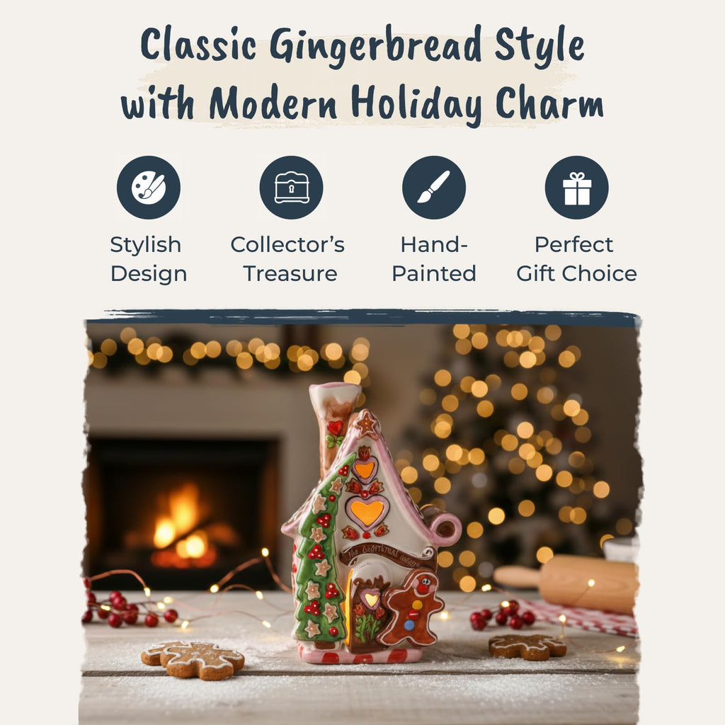 Gingerbread Candle House, 8-inch Height
