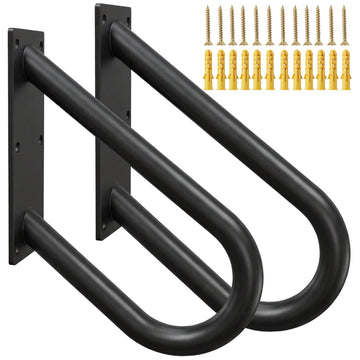 Handrails for Outdoor Step U Shaped Pipe Grab Hand Rails for 1-2 Steps Indoor or Outdoor Stair Wall-Mount Hand
