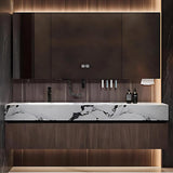 Bathroom Vanity with Sink - Modern Bathroom Sink Cabinet & Smart Mirror Cabinet Set | Wall Mounted | Equipped with