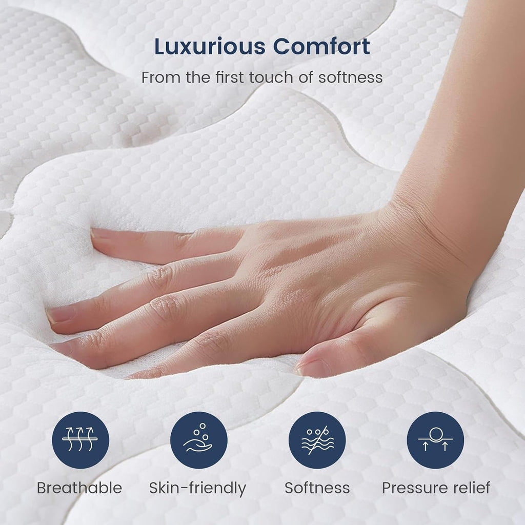 California King Mattress 12 Inch Firm Hybrid Mattress in a Box Hotel L