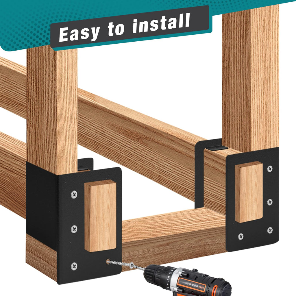 Firewood Log Storage Holder 4 Pack, Firewood Rack Brackets