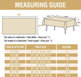 Linen Table Cloths Rectangle 60 x 120 Inch Premium Tablecloth Spill-Proof Waterproof Table Cover for