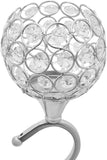 5 Arm Crystal Candelabra Centerpiece,49.2in Tall Floor Candelabra with Crystal Candle Holder Bowl,Silver Centerpiece