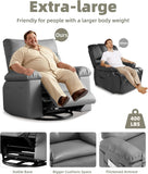 GarveeHome Oversized 27" Recliner Chairs, Classic Manual Leather Recliner