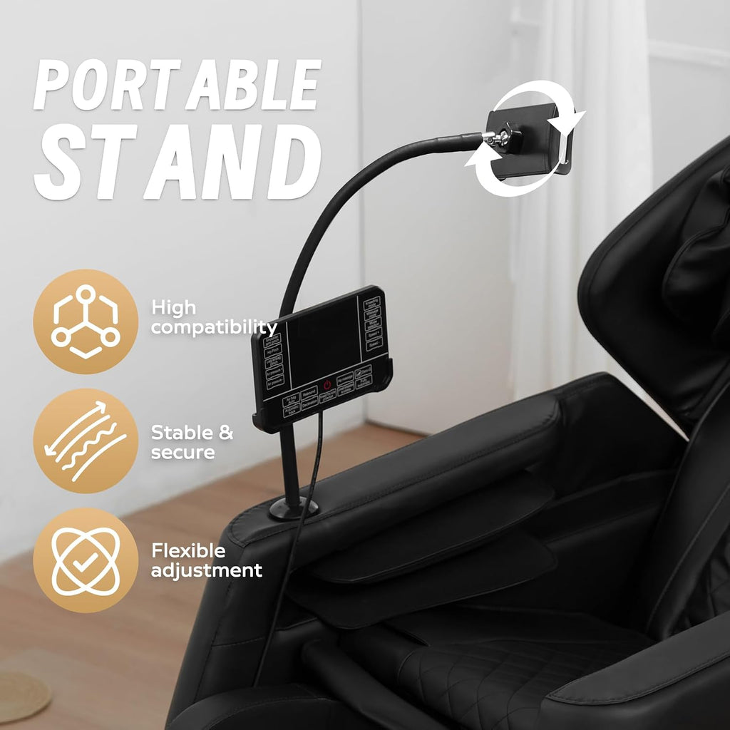 Zero Gravity Massage Chair with Heat, Full Body Airbags, Touch Screen, 6 Rollers, Bluetooth Speaker