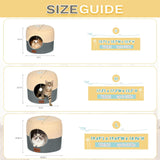 2-in-1 Cat Cave Bed & Lounger with Reversible Plush Cushion, Cat Bed for Indoor Cats, Foldable Anti-Slip Cat House