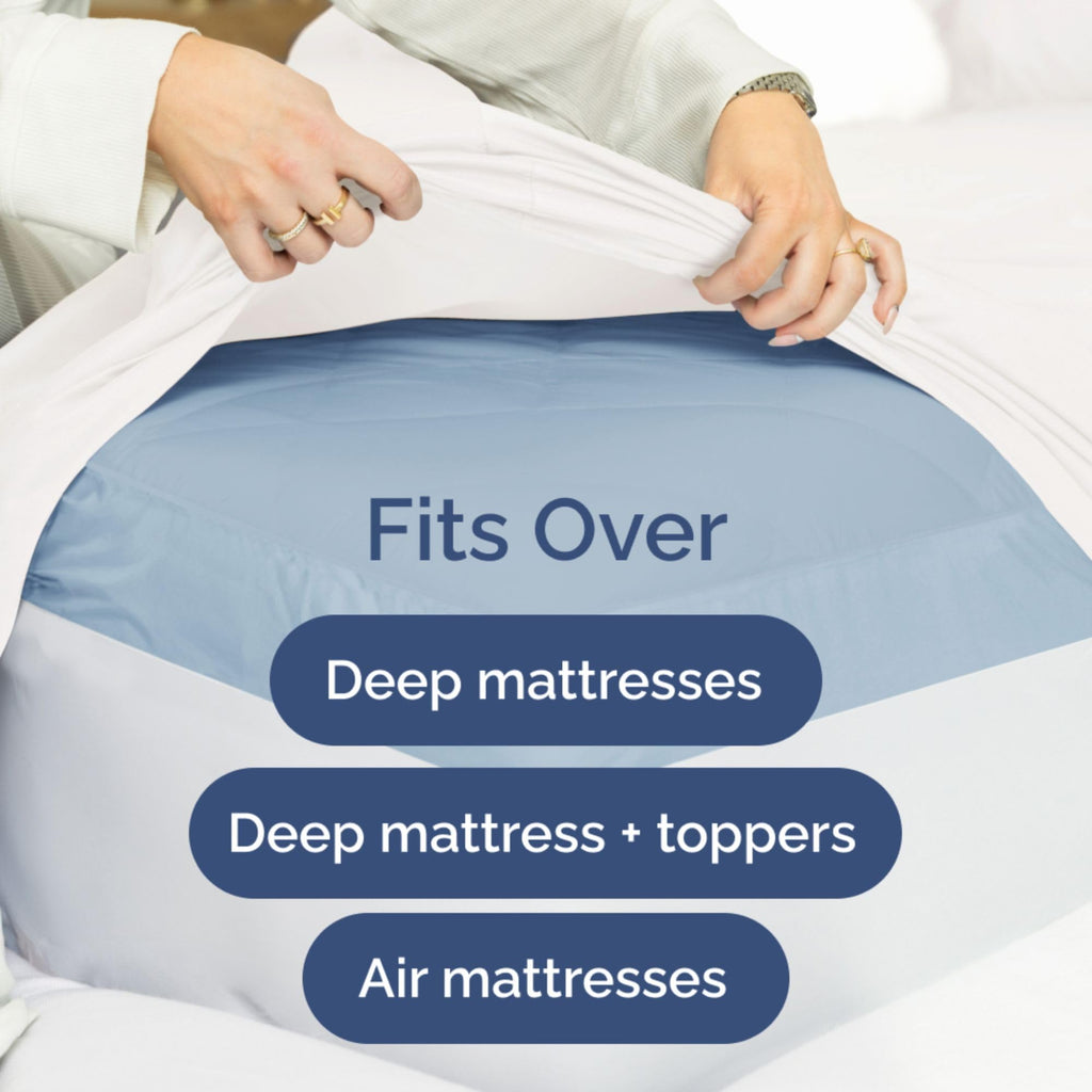 Extra Deep Cotton Fitted Sheet Queen Size - 400 Thread Count - White