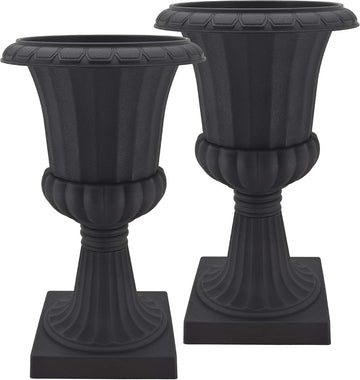 PL51BK-2 Deluxe Plastic Urn(Pack of 2), Black