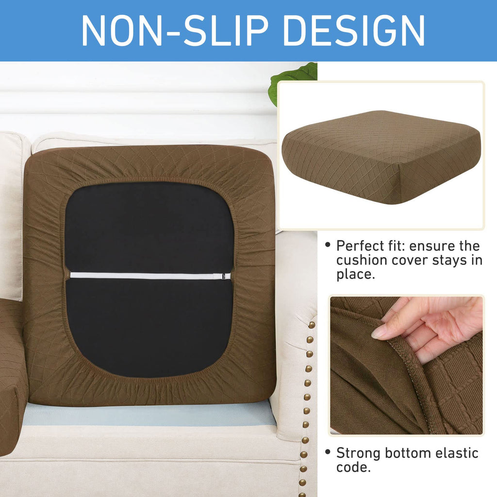 Jacquard Couch Cushion Covers, L Shape Sectional Sofa Slipcovers