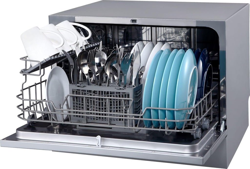 DWP63 21-5/8 Inch Wide 6 Place Setting Countertop Dishwasher - Silver
